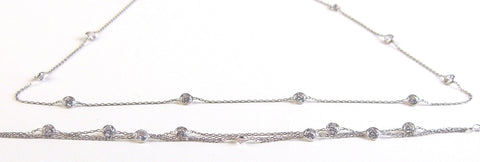 Bracelet and necklace silver set with crystals - Blooms of London - Designs inspired by nature