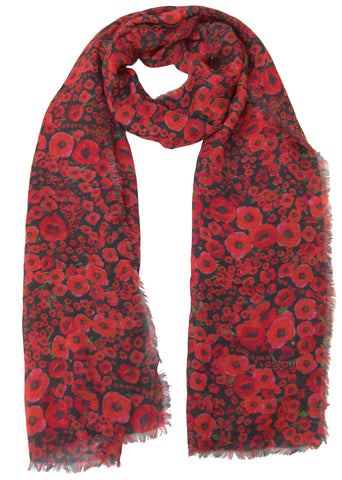 Poppy Design Scarf - Blooms of London - Designs inspired by nature