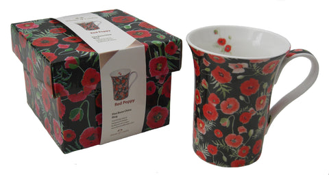 Red Poppy mug - Blooms of London - Designs inspired by nature