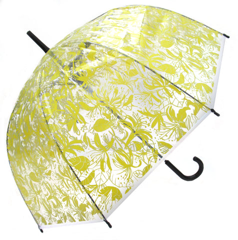 Honeysuckle Yellow Transparent Umbrella - Blooms of London - Designs inspired by nature