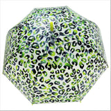 Green Leopard Transparent Umbrella