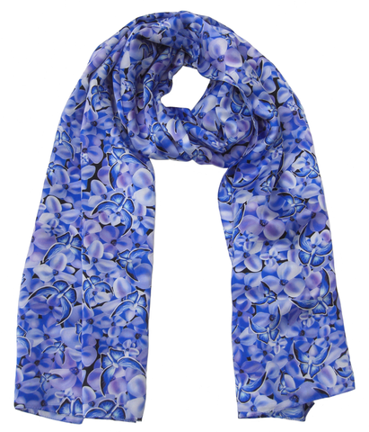 Blue Butterfly Scarf - Blooms of London - Designs inspired by nature