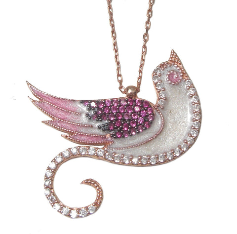 Enamel bird necklace - Blooms of London - Designs inspired by nature