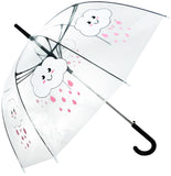 Clouds Raining Transparent Straight Umbrella - Blooms of London - Designs inspired by nature