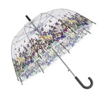 Iris Field Transparent Straight Umbrella - Blooms of London - Designs inspired by nature