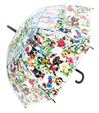 Puppies in Floral Garden Transparent Umbrella