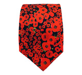 Remembrance, Armistice Day, Centenary Poppy Silk Tie - Blooms of London - Designs inspired by nature