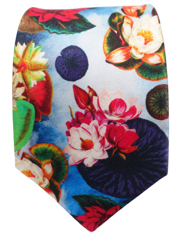Water Lillies print Tie - Blooms of London - Designs inspired by nature