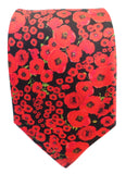 Remembrance, Armistice Day, Centenary Poppy Silk Tie - Blooms of London - Designs inspired by nature