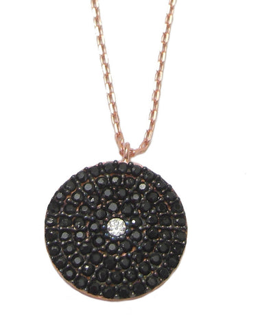 Pave disc necklace - Blooms of London - Designs inspired by nature