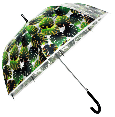 Palm Leafs Gold Transparent Umbrella - Blooms of London - Designs inspired by nature
