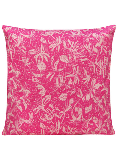 Honeysuckle Pink Design Cushion Cover - Blooms of London - Designs inspired by nature