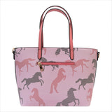 Horses Print Shoulder Handbag