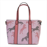 Horses Print Shoulder Handbag