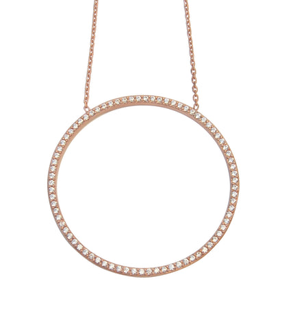 Circle of life L necklace rose gold - Blooms of London - Designs inspired by nature
