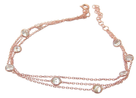 Rose gold plated tifany style jewellery set, necklace and bracelet - Blooms of London - Designs inspired by nature