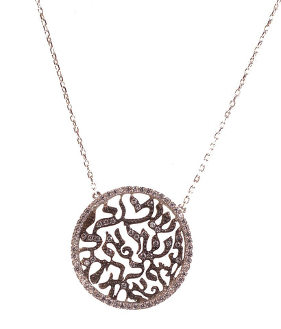 Lace pave disc necklace - Blooms of London - Designs inspired by nature