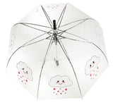 Clouds Raining Transparent Straight Umbrella - Blooms of London - Designs inspired by nature