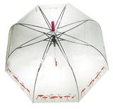 Flamingo Flocks Print Transparent Umbrella - Blooms of London - Designs inspired by nature