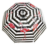 Flamingo Striped Transparent Umbrella - Blooms of London - Designs inspired by nature