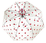 Love Hearts Print Transparent Umbrella - Blooms of London - Designs inspired by nature