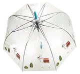 Llama with Cacti Transparent Straight Umbrella - Blooms of London - Designs inspired by nature