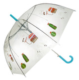 Llama with Cacti Transparent Straight Umbrella - Blooms of London - Designs inspired by nature