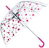 Love Hearts Print Transparent Umbrella - Blooms of London - Designs inspired by nature