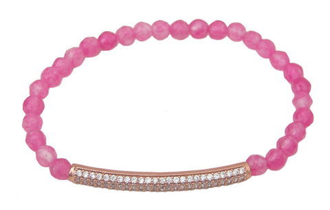 Pink beaded bracelet - Blooms of London - Designs inspired by nature