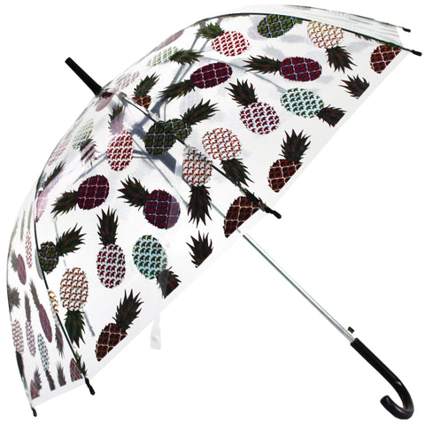 Pineapple Multi Colour Transparent Umbrella - Blooms of London - Designs inspired by nature