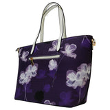 Blue Floral Print Shoulder Handbag