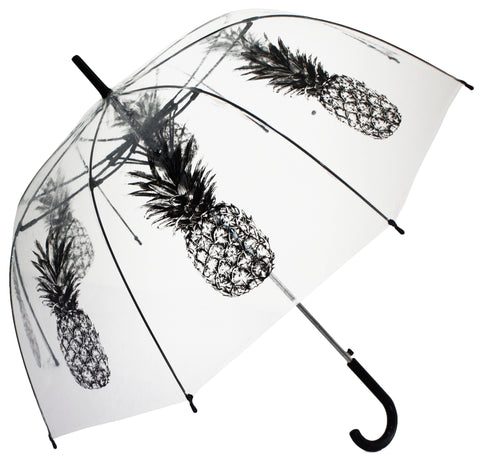 Gray Pineapple Transparent Umbrella - Blooms of London - Designs inspired by nature