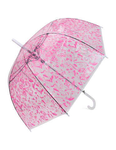 Honey Suckle Pink Transparent Umbrella - Blooms of London - Designs inspired by nature