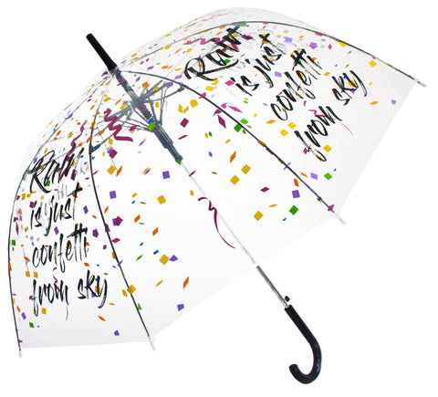 Rain is just confetti from sky Transparent Umbrella - Blooms of London - Designs inspired by nature