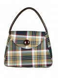 Sarah Stewart Navy Tartan Handbag - Blooms of London - Designs inspired by nature