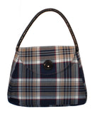 Sarah Stewart Navy Tartan Handbag - Blooms of London - Designs inspired by nature