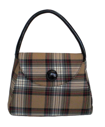 Stewart Camel Sarah Tartan Handbag