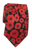 Armistice, remembrance, centenary Poppy Silk Tie - Blooms of London - Designs inspired by nature