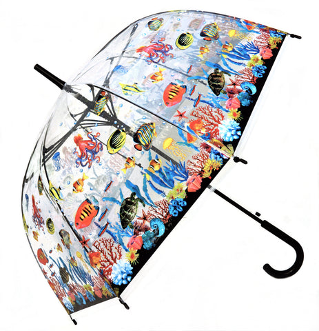 Coral Reef Transparent Umbrella