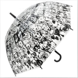Monochrome Puppies Transparent Umbrella