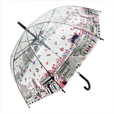 Paris in Bloom  Transparent Umbrella