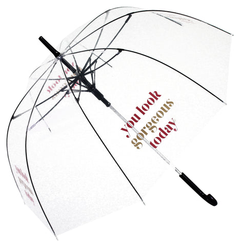 You Look Gorgeous Today Transparent Umbrella - Blooms of London - Designs inspired by nature