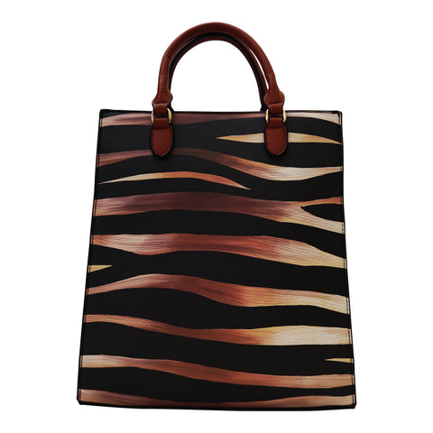 Zebra Print Tote Handbag