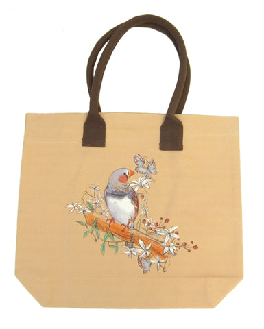 Zebra Finch Shopping Bag - Blooms of London - Designs inspired by nature