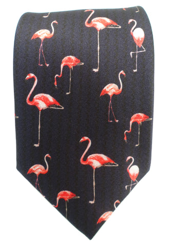 Flamingo print Tie - Blooms of London - Designs inspired by nature