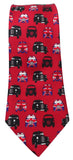 London Taxi Print Red Silk Tie - Blooms of London - Designs inspired by nature