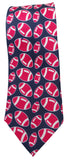 Rugby ball Print Silk Tie - Blooms of London - Designs inspired by nature